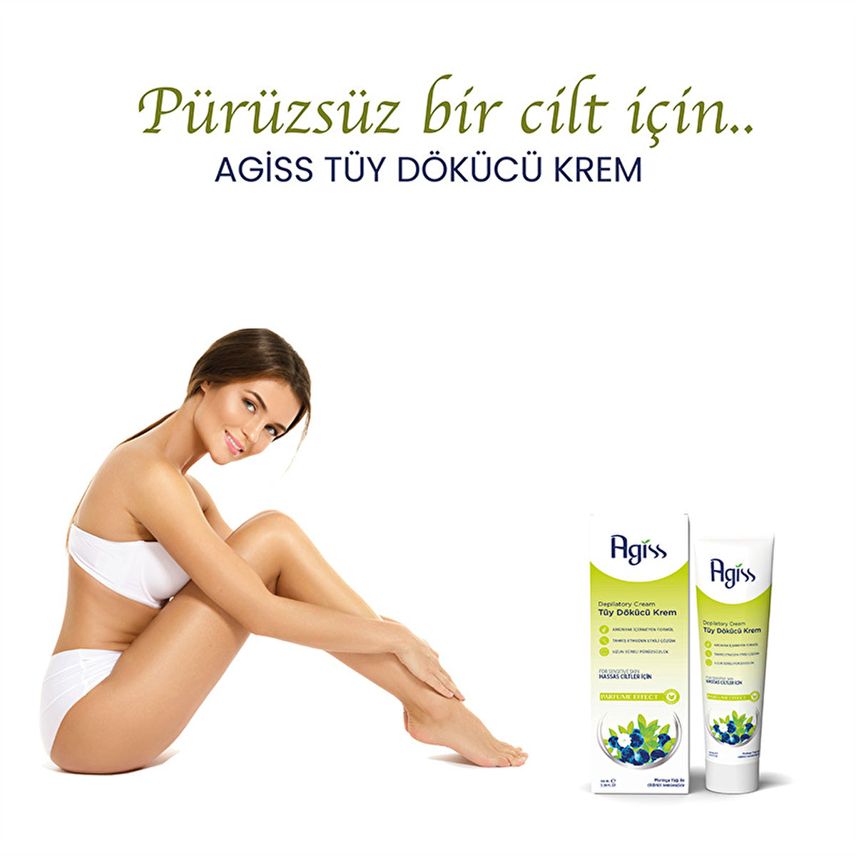 Hair Removal Cream for Sensitive Skin - 100ml | Agiss