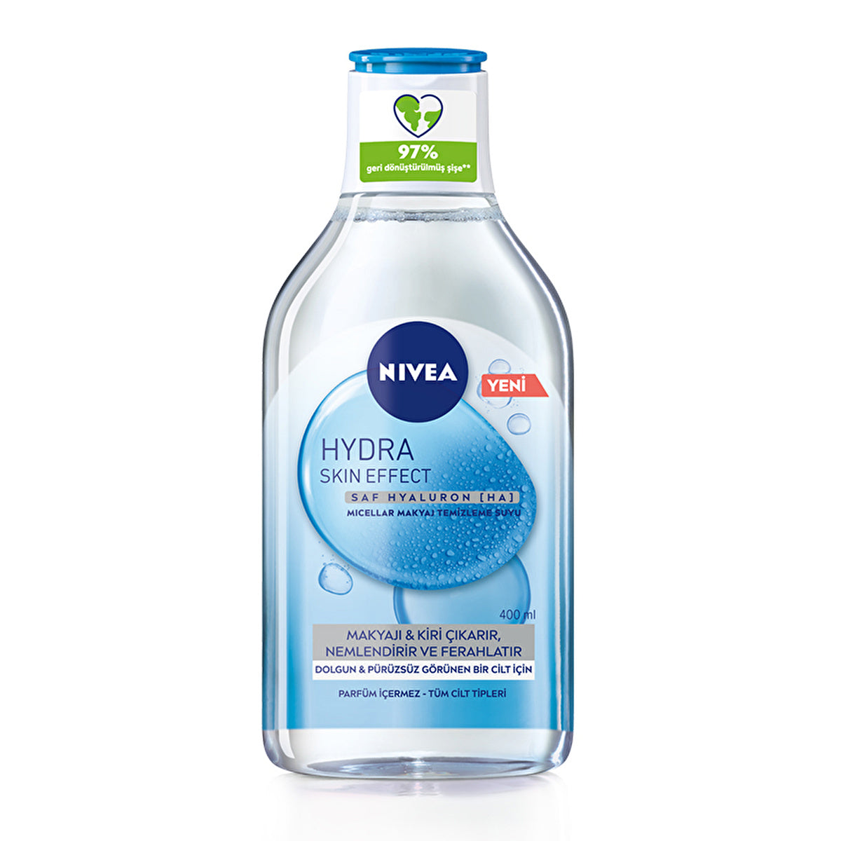 NIVEA Hydra Skin Effect Micellar Cleansing Water 400ml - Hydrating Formula - Image #1