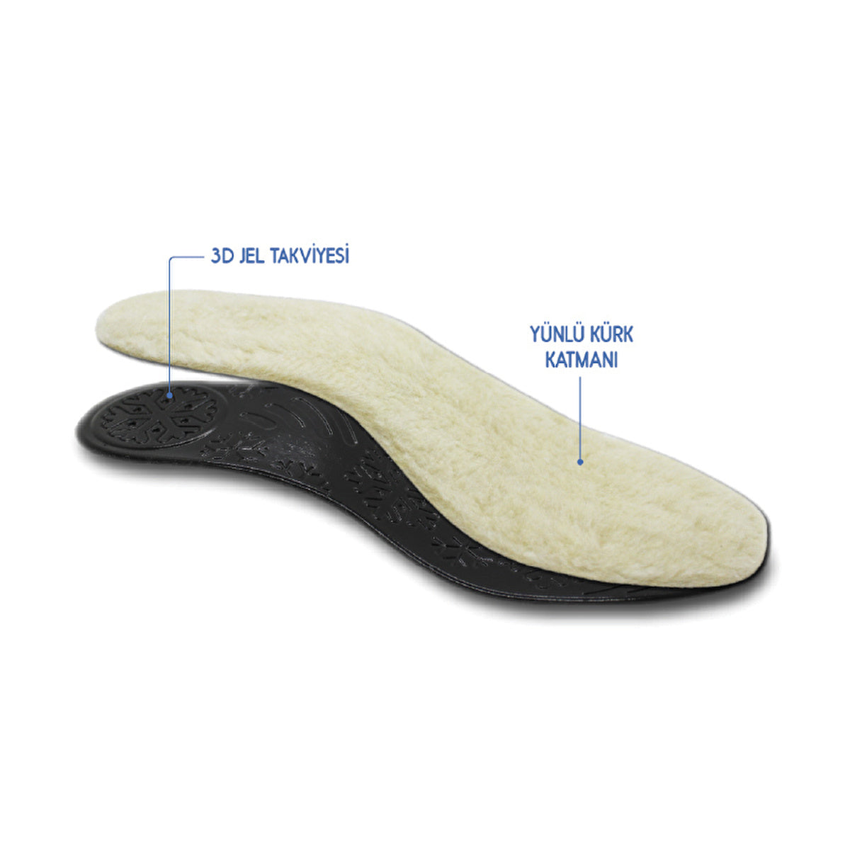 Tabanex Men's Plush Gel Insoles - Soft Comfort | All-Day Warmth