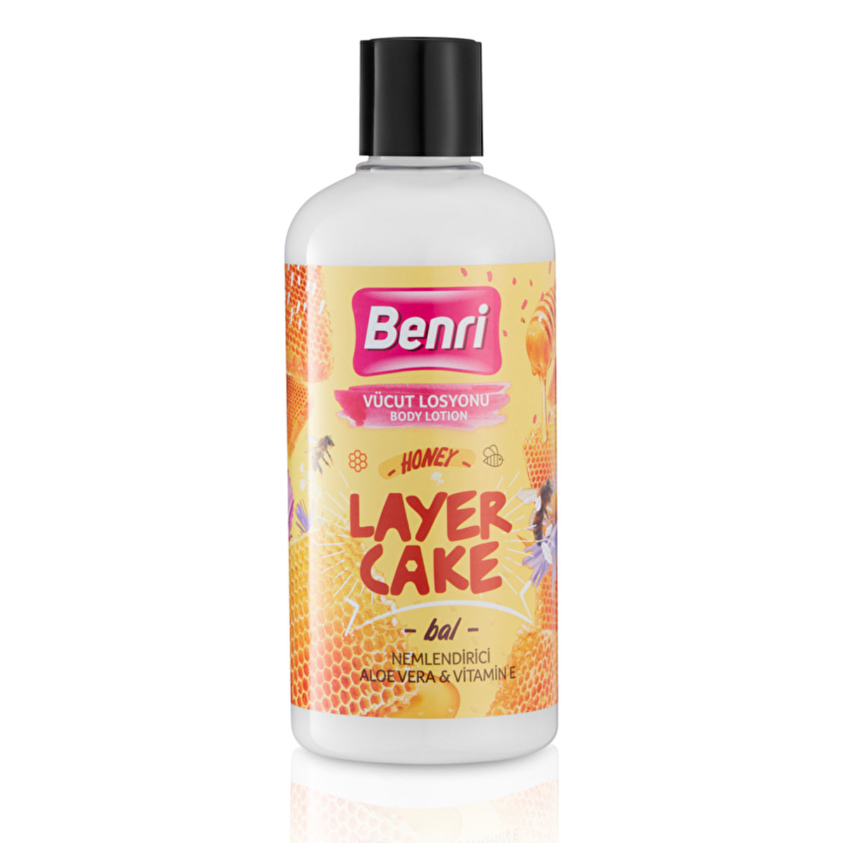 Benri Honey Layer Cake Body Lotion 500ml - Nourishing Moisture | Hydrating