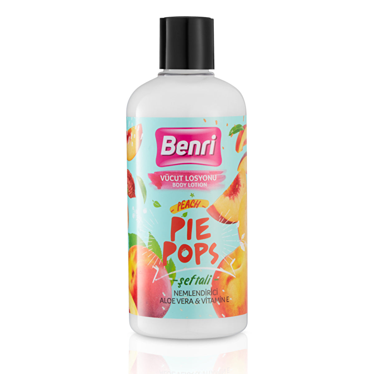 Benri Peach Pie Pops Body Lotion 500ml - Lightweight Moisturizer | Hydrating