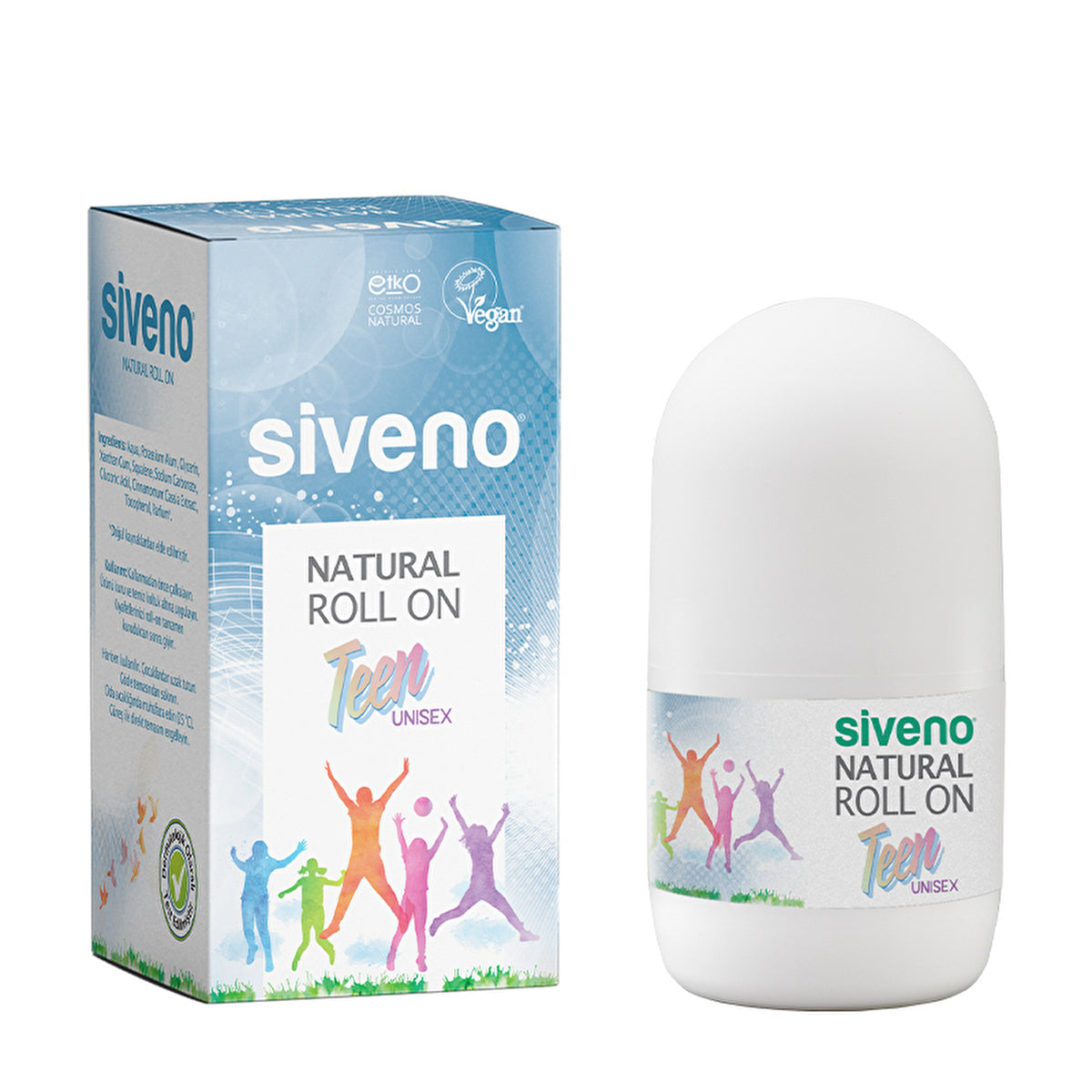 Siveno Natural Teen Unisex Roll-On Deodorant 50ml - Gentle Scent