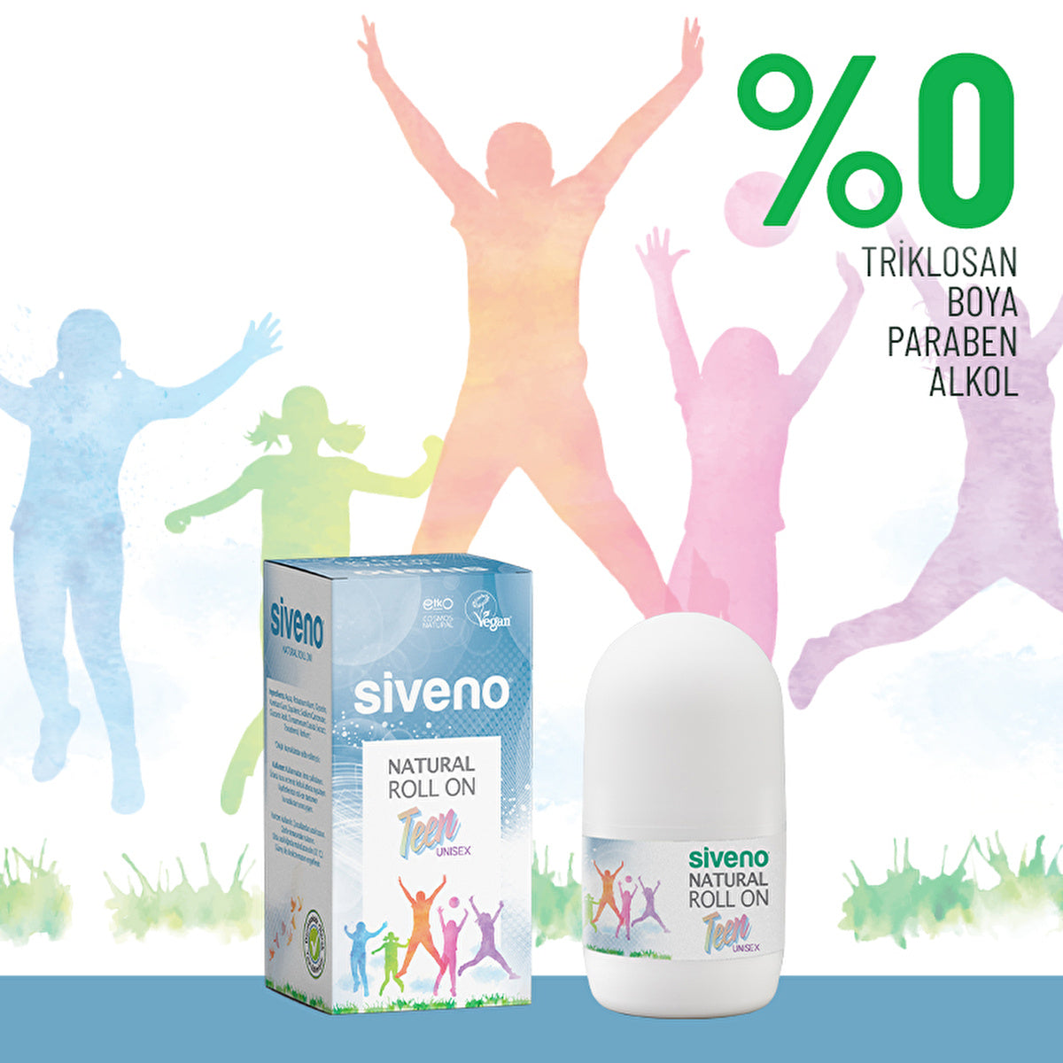 Siveno Natural Teen Unisex Roll-On Deodorant 50ml - Gentle Scent