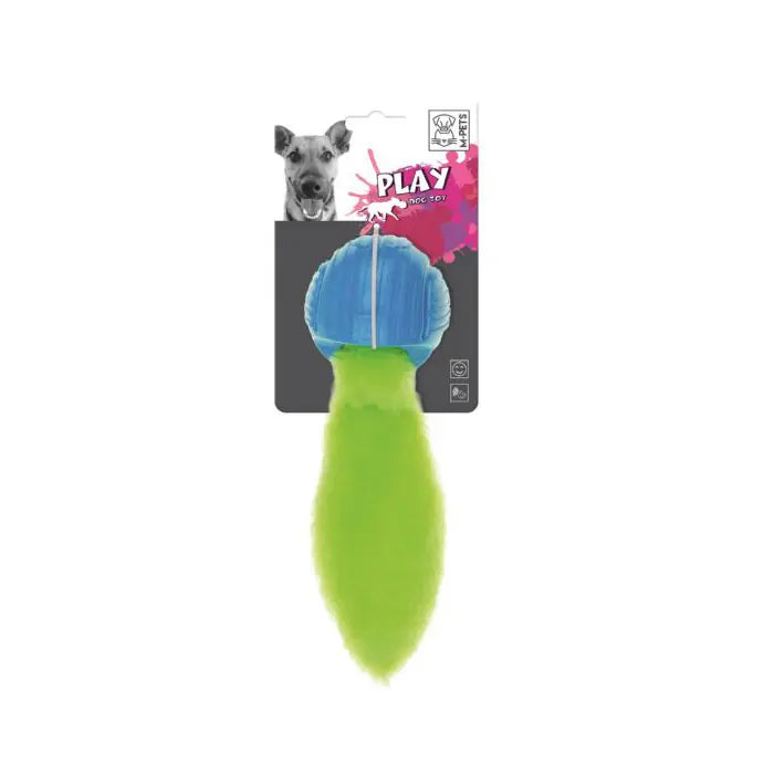 M-Pets Foxball Rubber Dog Toy in Blue and Green