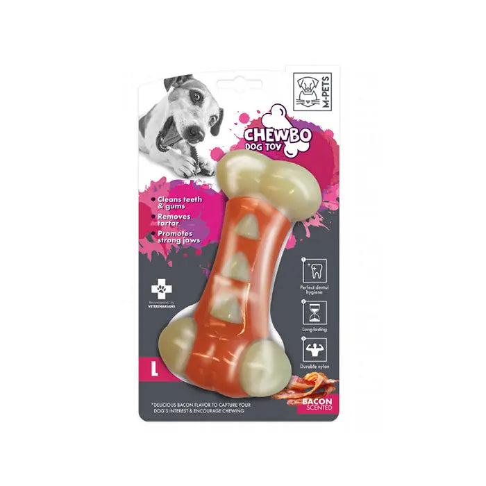 M-Pets Chewbo Tribone Dental Meat Flavored Dog Toy Large