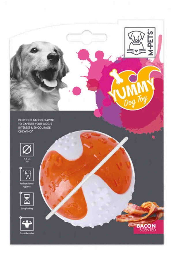M-Pets Yummy Ball Meat Flavored Rubber Dog Toy