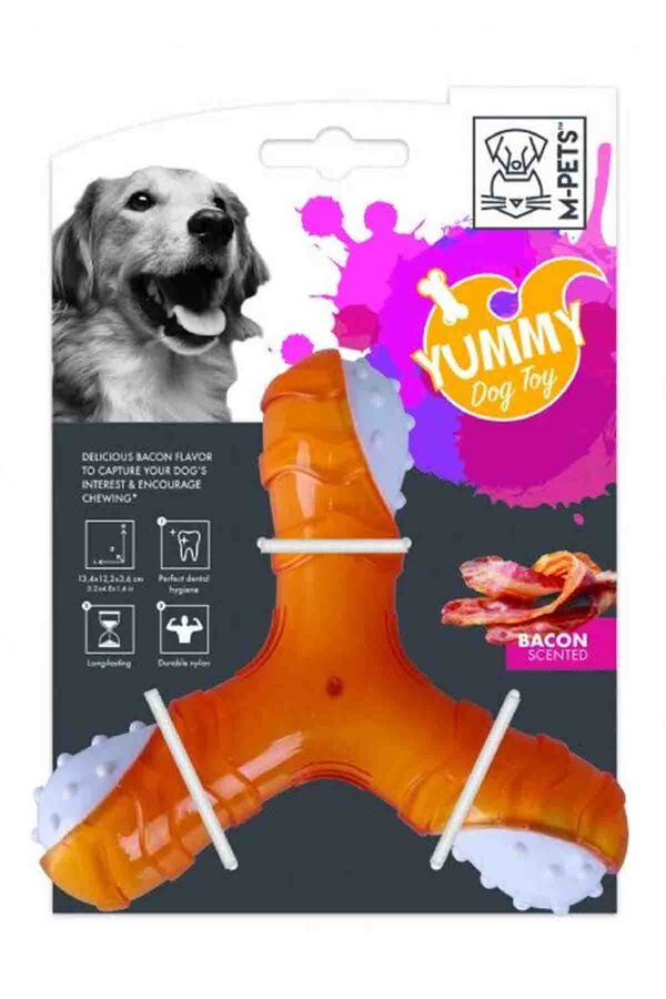 M-Pets Yummy Propeller Meat Flavored Rubber Dog Toy