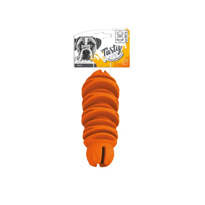 M-Pets Venus Dispensing Rubber Dog Toy Orange
