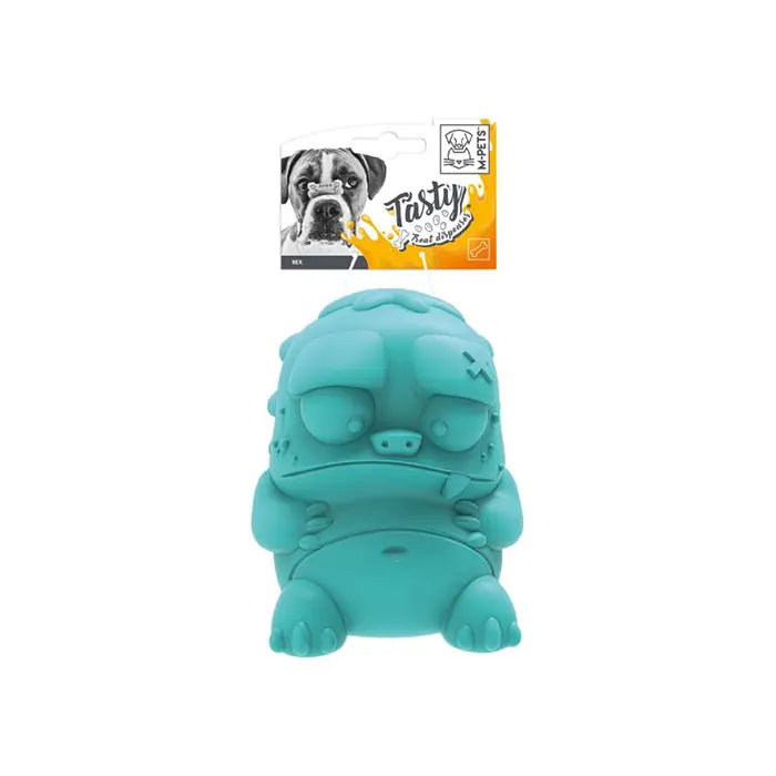 M-Pets Rex Rubber Dog Toy with Reward Compartment Blue