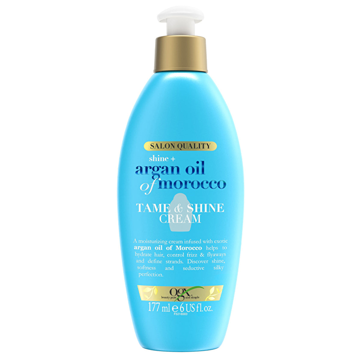 OGX Argan Oil of Morocco Tame & Shine Cream 6oz | Hydrating Formula