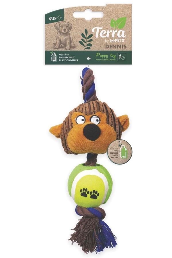 M-Pets Dennis Plush Dog Toy Durable Interactive Play 24x11x6cm