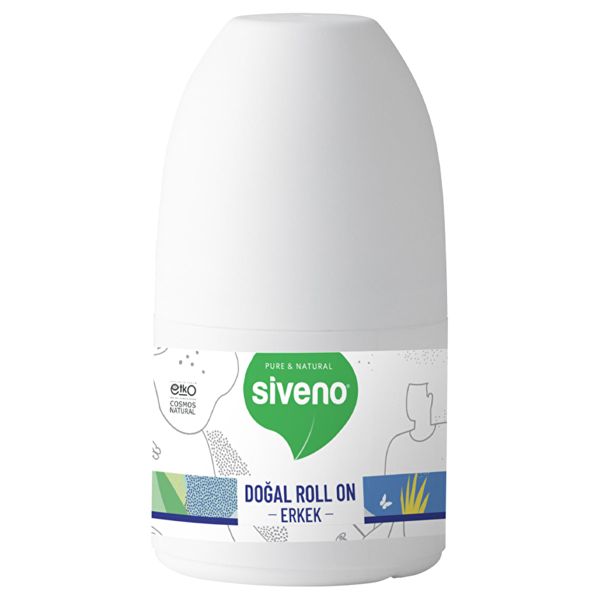 Siveno Natural Men's Deodorant Roll-On 50ml - Aluminum Free | Vegan