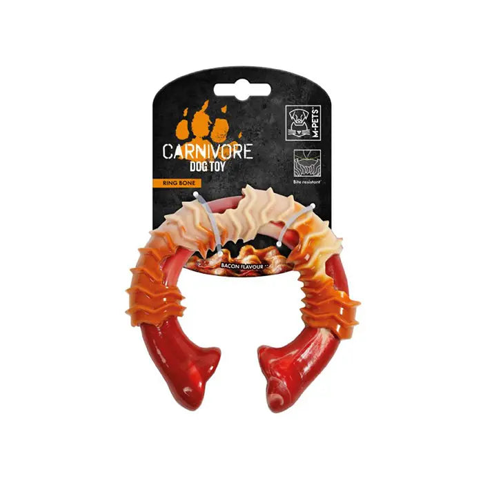 M-Pets Carnivore Ring Bone Bacon Scented Dog Toy