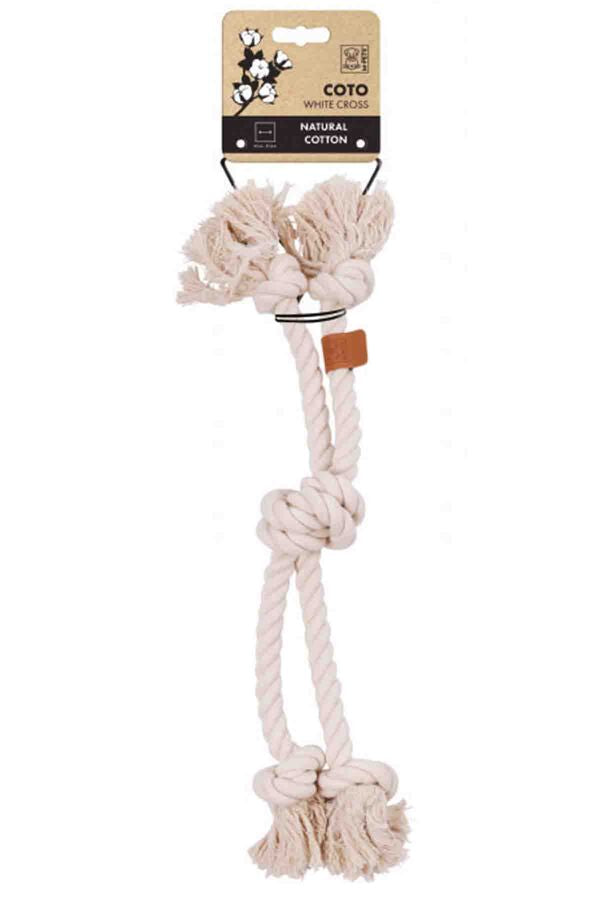 M-Pets Coto White Cross Cotton Rope Dog Toy 60cm