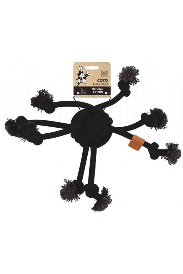M-Pets Coto Black Spider Cotton Braided Pet Toy 38cm