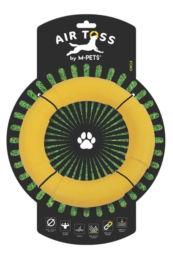 M-Pets Air Toss Circle Floating Dog Toy for Active Play 20.5cm