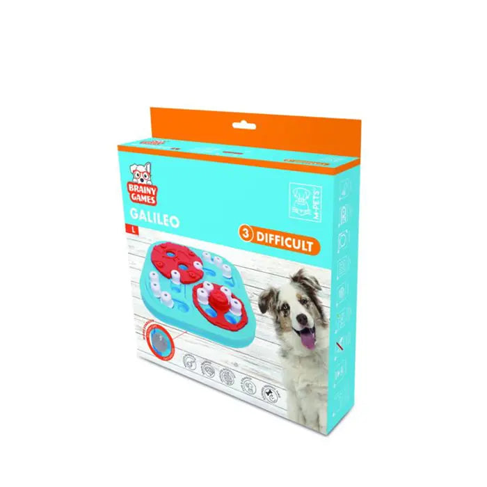 M-Pets Brainy Galileo Level 3 Puzzle Dog Toy for Mental Enrichment