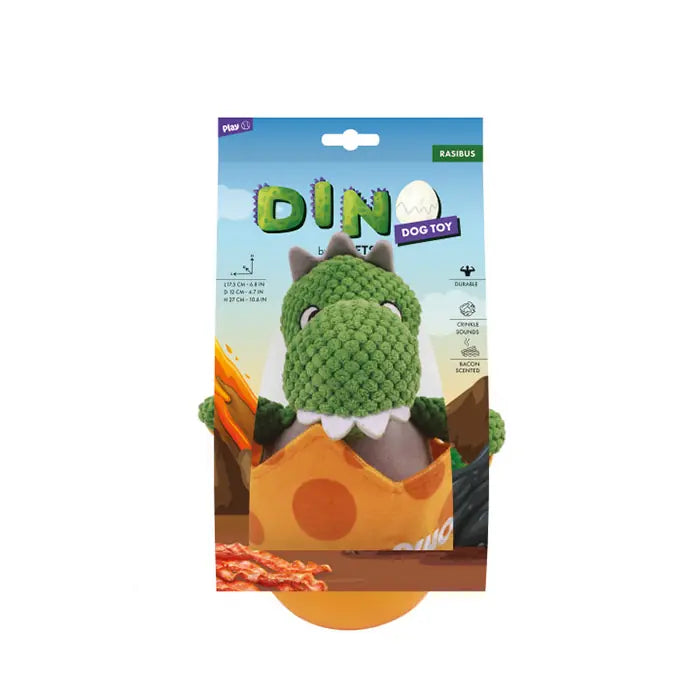 M-Pets Play Dino Rasibus Bacon Scented Dog Toy