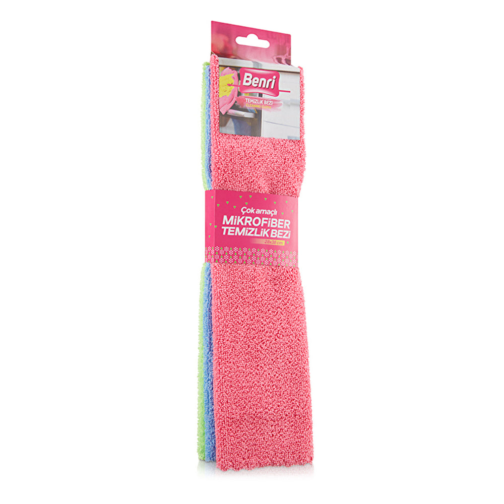 Benri Microfiber Cleaning Cloth Set of 3 - Soft & Absorbent