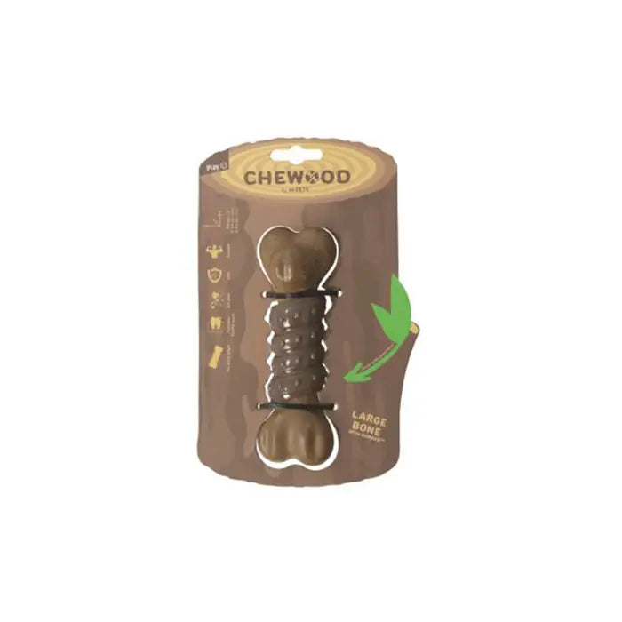 M-Pets Chewood Rubber Chewable Bone Dog Toy Large