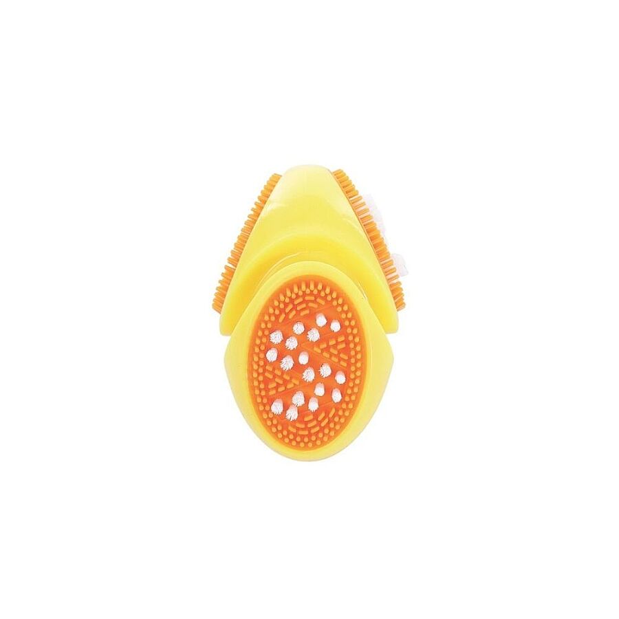 M-Pets Dental Squeaky Ruby Ball Dog Toy with Brush 11cm