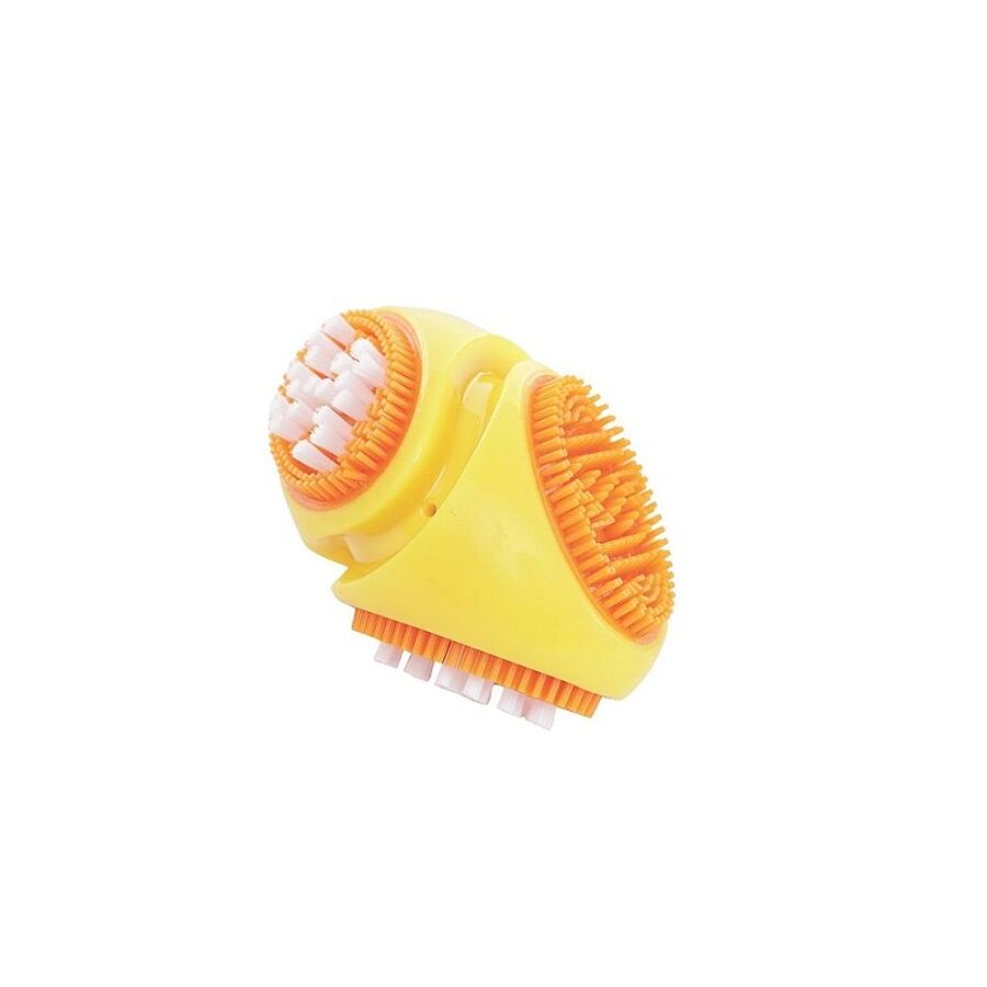 M-Pets Dental Squeaky Ruby Ball Dog Toy with Brush 11cm