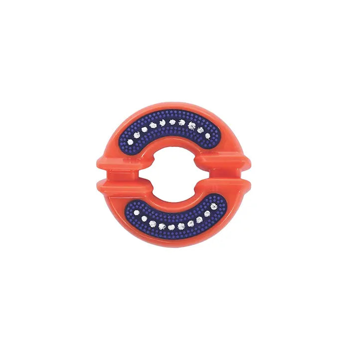 M-Pets Dental Squeaky Ring Dog Toy with Toothbrush Texture