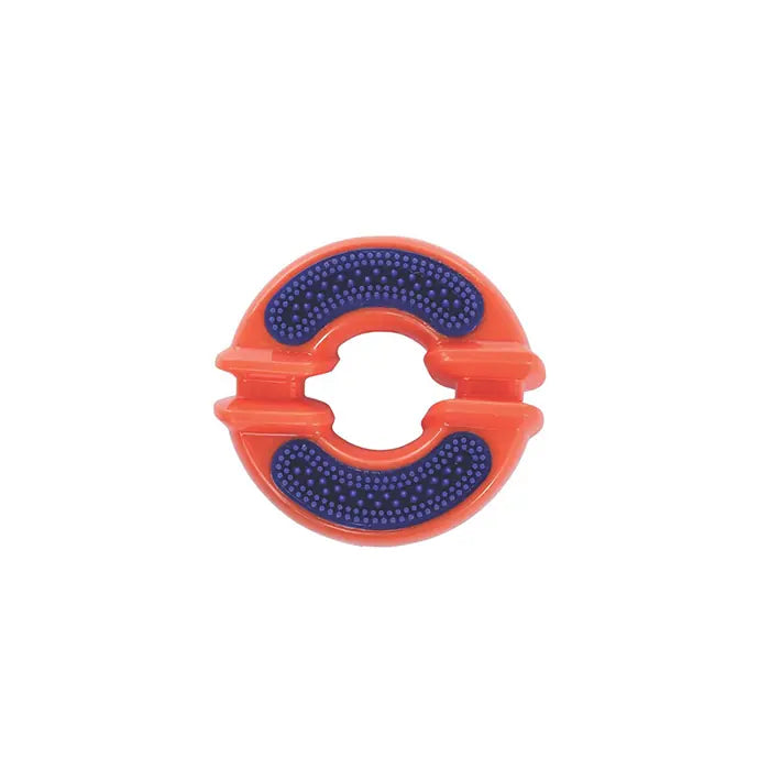 M-Pets Dental Squeaky Ring Dog Toy with Toothbrush Texture