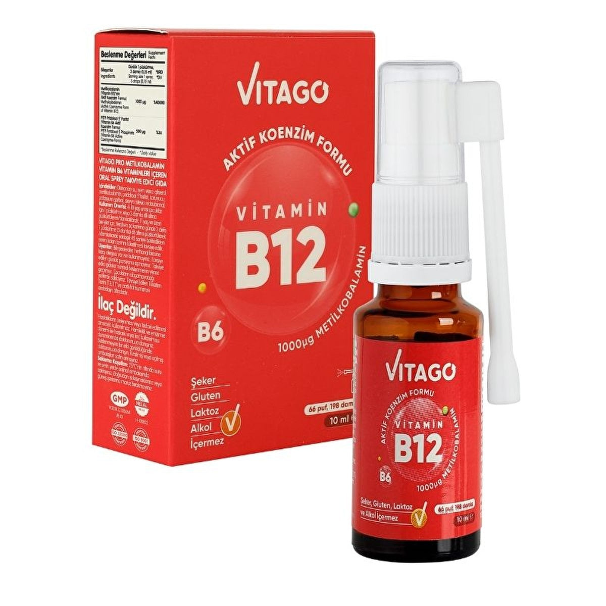 Vitago B12 Vitamin Spray 10ml - Methylcobalamin Formula | Triawell - Image #3