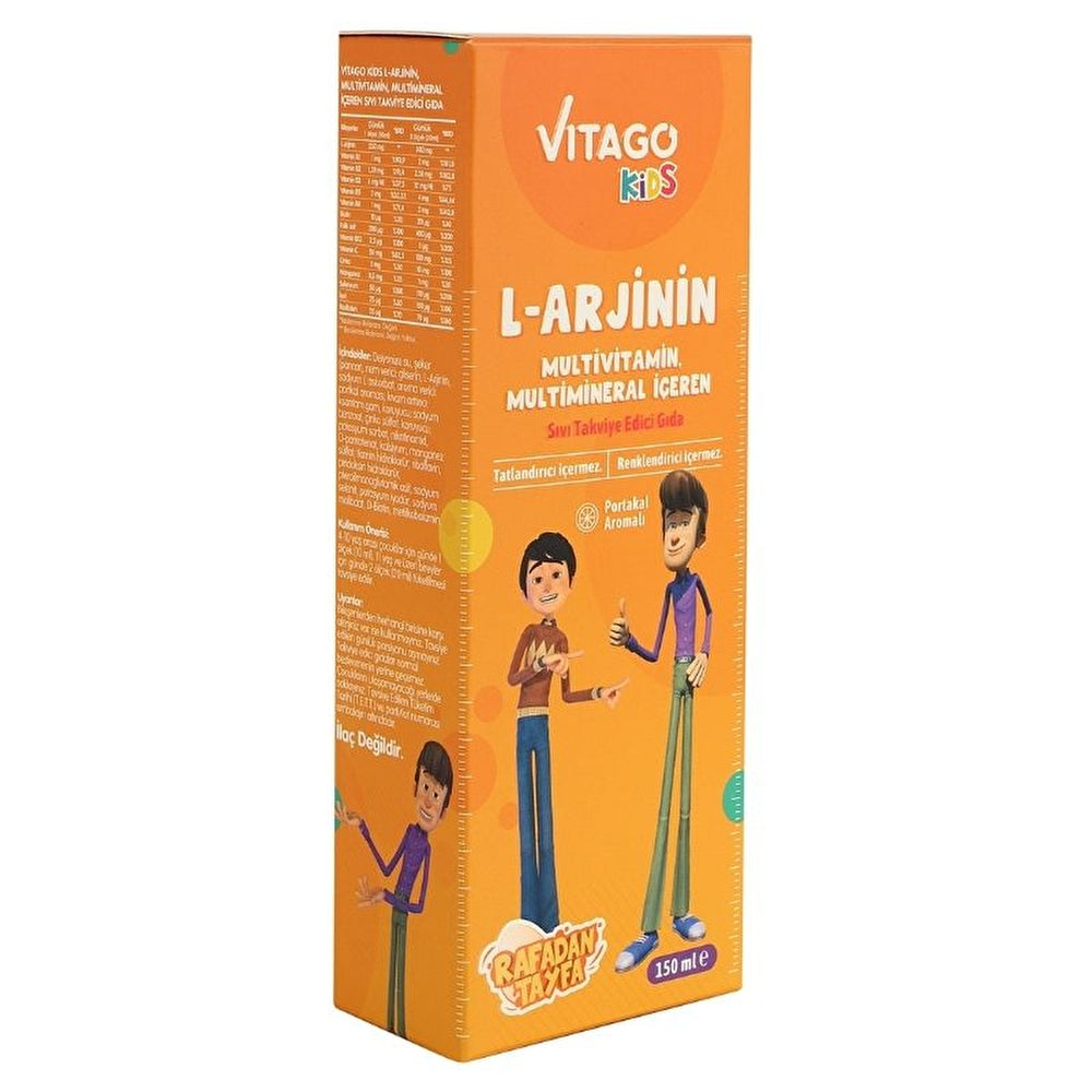 Vitago Kids L-Arginine Multivitamin Syrup 150ml - Immune Support | Triawell