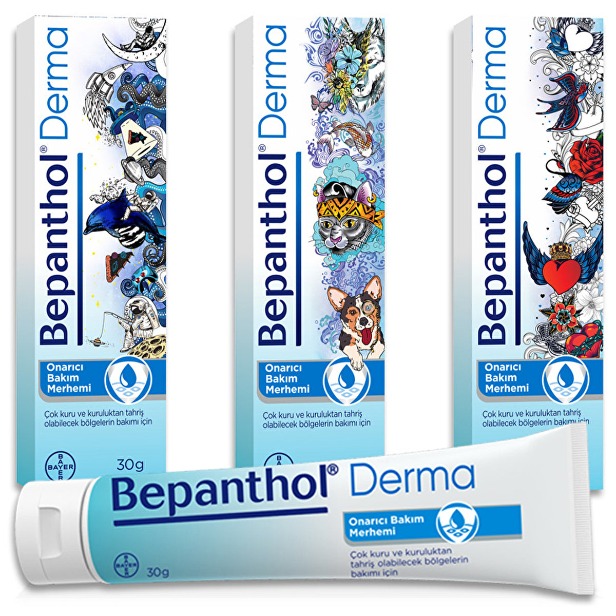 Bepanthol Repair Cream 30g - Intense Moisturizing | Assorted Formula