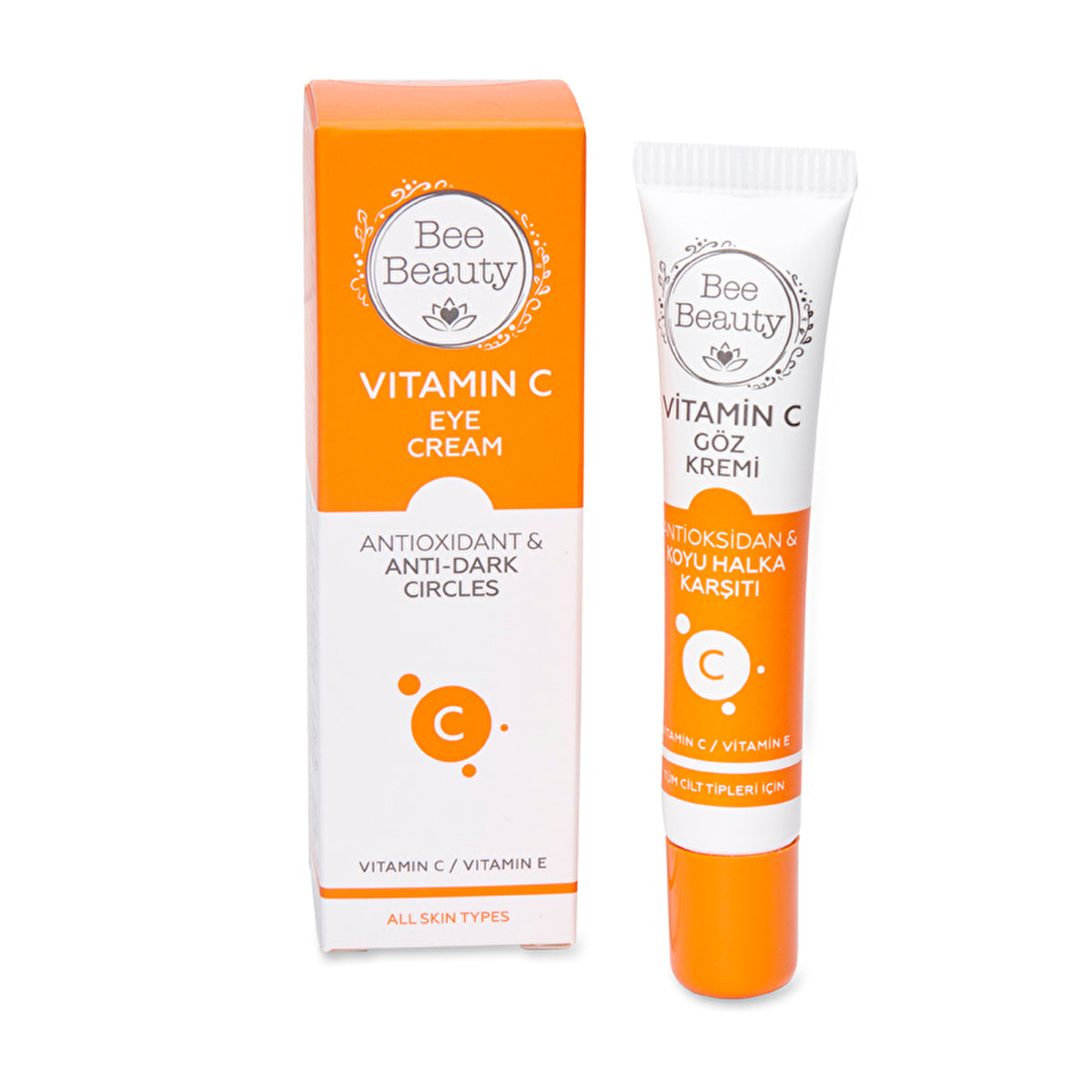 Bee Beauty Vitamin C Eye Cream 15ml - Reduces Dark Circles | Hydrating Formula