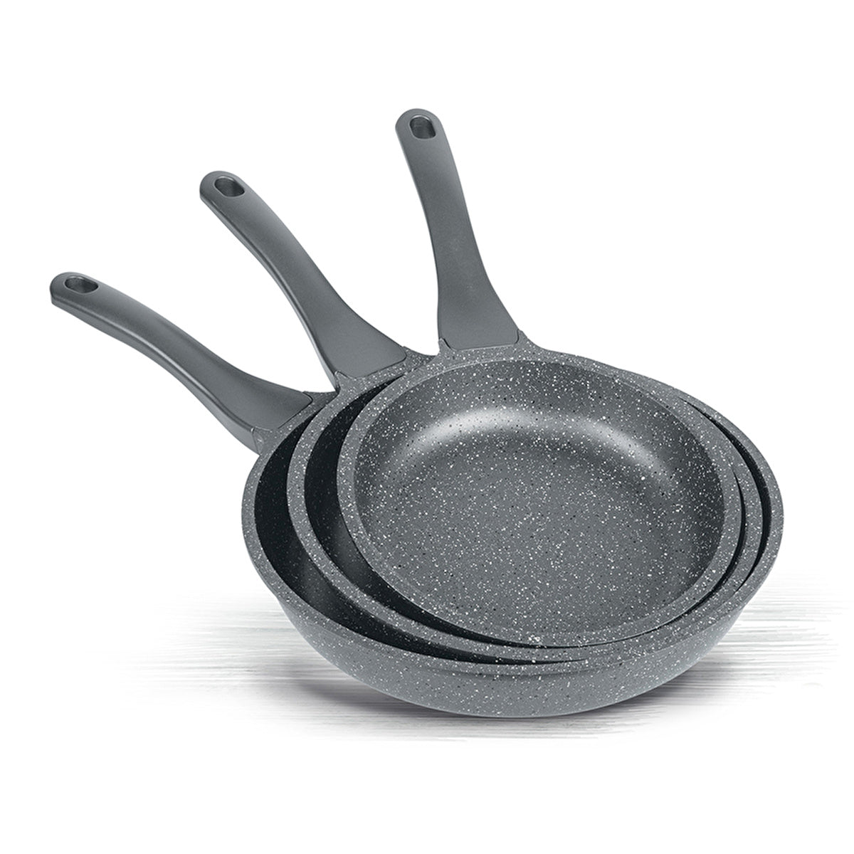 Granit Cookware Set 3 Piece Gray - Non-Stick | Thermoad | 7.9-11.0 inches