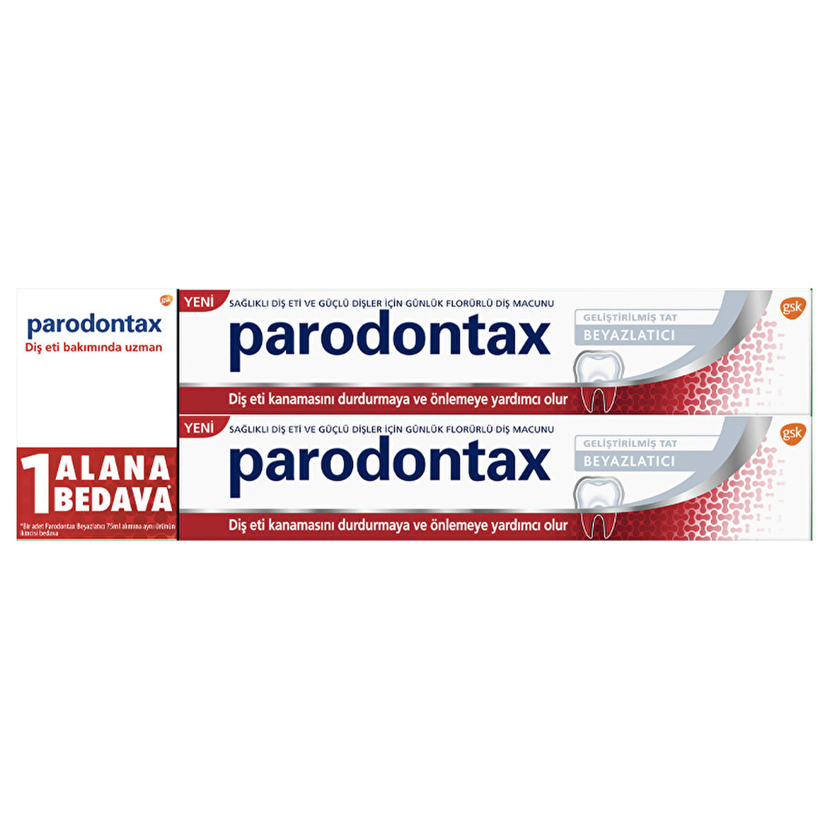 Parodontax Whitening Toothpaste 75ml x 2 - Gentle Plaque Removal - Image #1