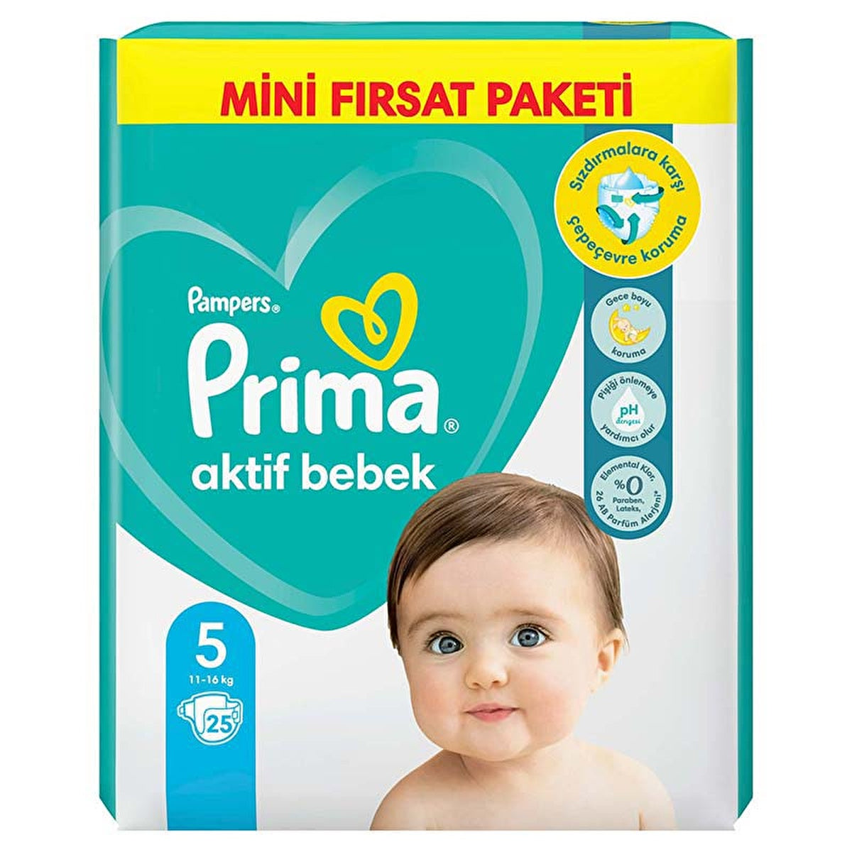 Prima Active Baby Diapers Size 5 - 25 Count | Ultra Absorbent