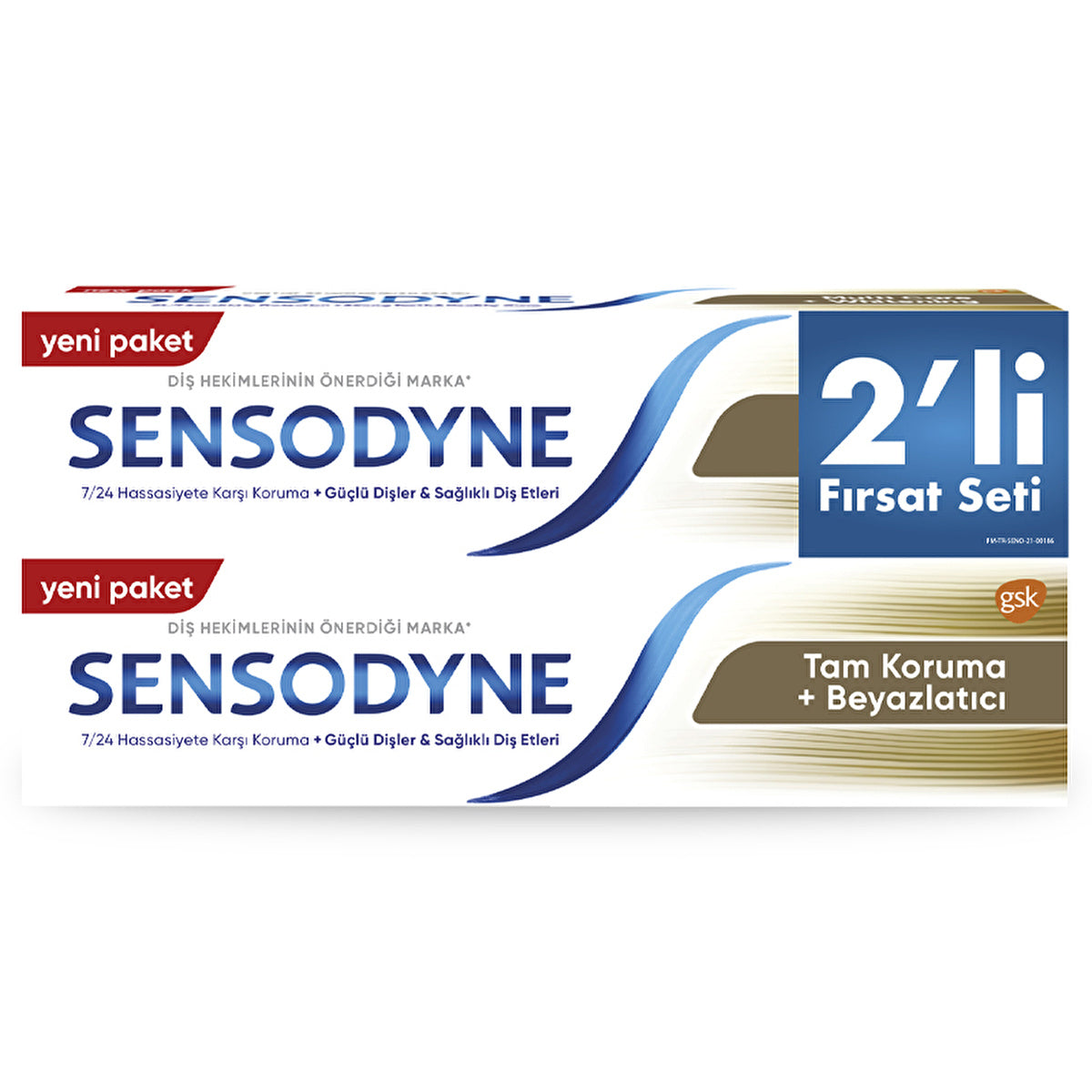 Sensodyne Complete Protection Whitening Toothpaste 50ml x 2 | Sensitive Teeth - Image #1