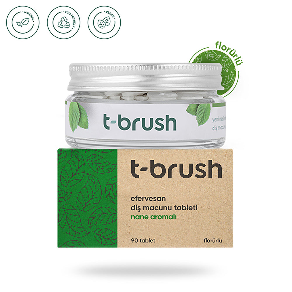 T-Brush Spearmint Toothpaste Tablets with Fluoride - Eco-Friendly - Image #4