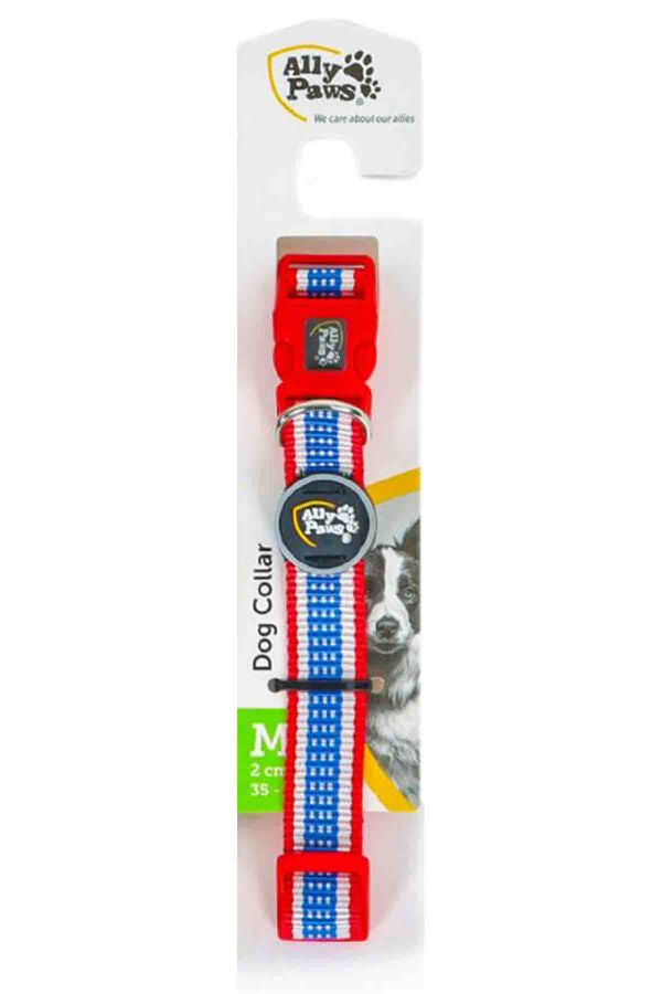 Ally Paws Dog Collar Durable Adjustable Neck Strap Medium 2cmx35-50cm