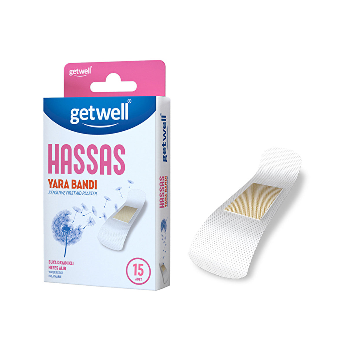 Getwell Waterproof Flexible Bandages 15 Count - Breathable Design - Image #1