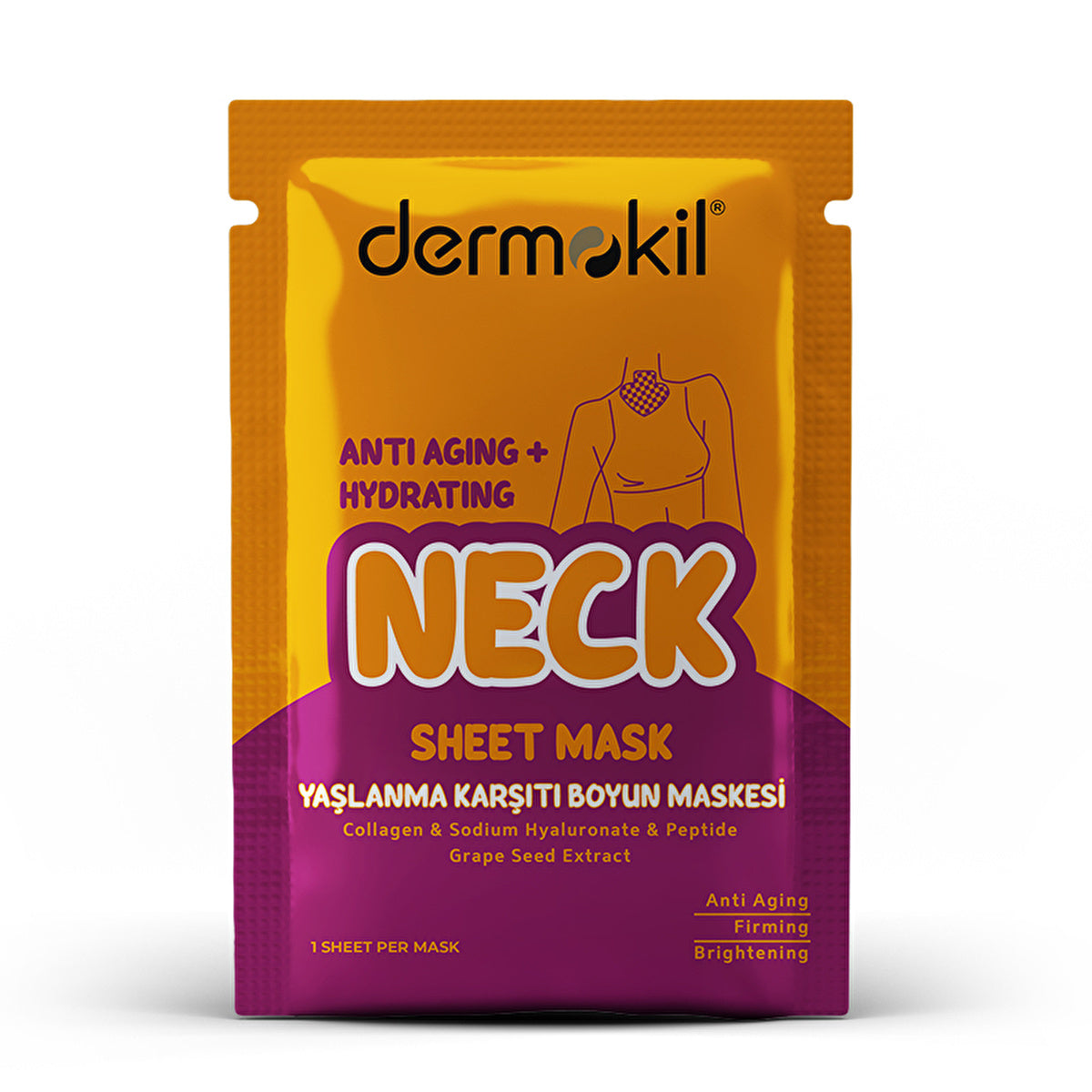 Dermokil Neck Paper Mask 15ml - Firming & Smoothing | Anti-Aging