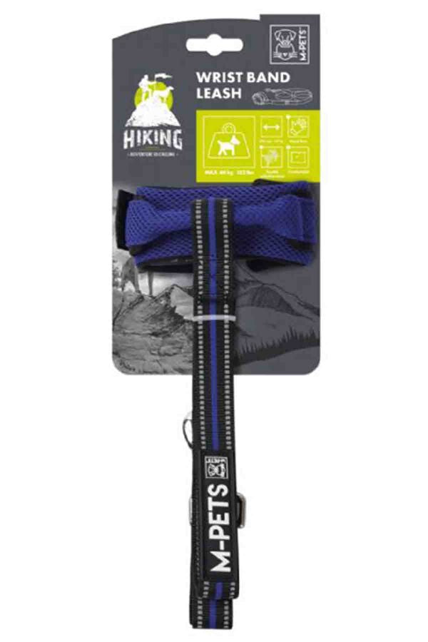 M-Pets Hiking Wrist Hands-Free Dog Leash in Blue