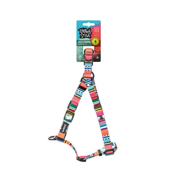 M-Pets Urban Style Jazz Stripes Dog Harness Medium