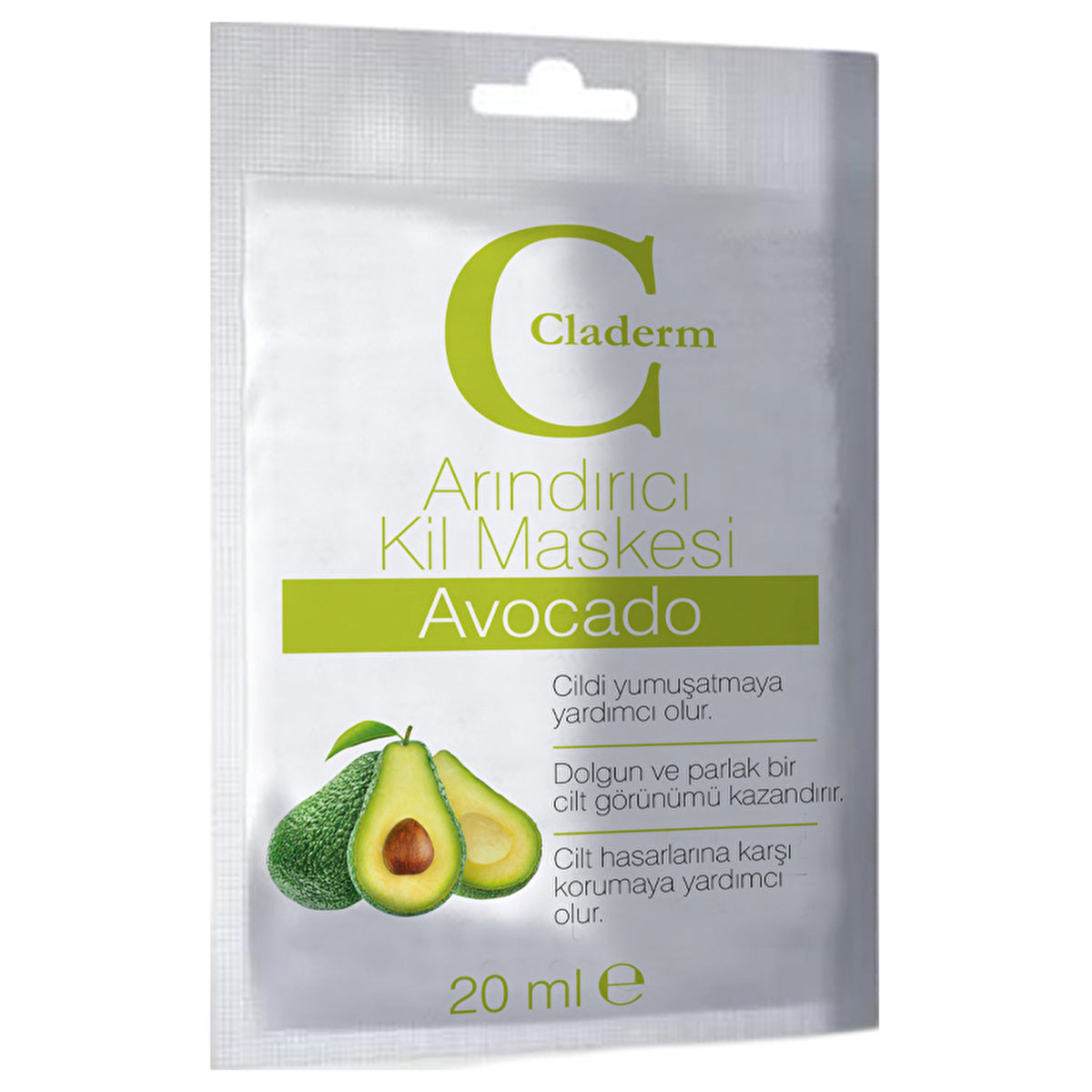 Claderm Avocado Detoxifying Clay Mask 20ml - Deep Hydration | Skincare