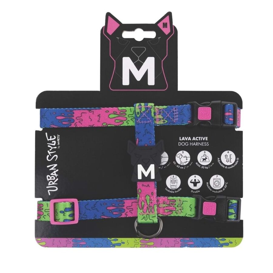 M-Pets Urbanstyle Lava Active Dog Harness Comfortable Fit Medium