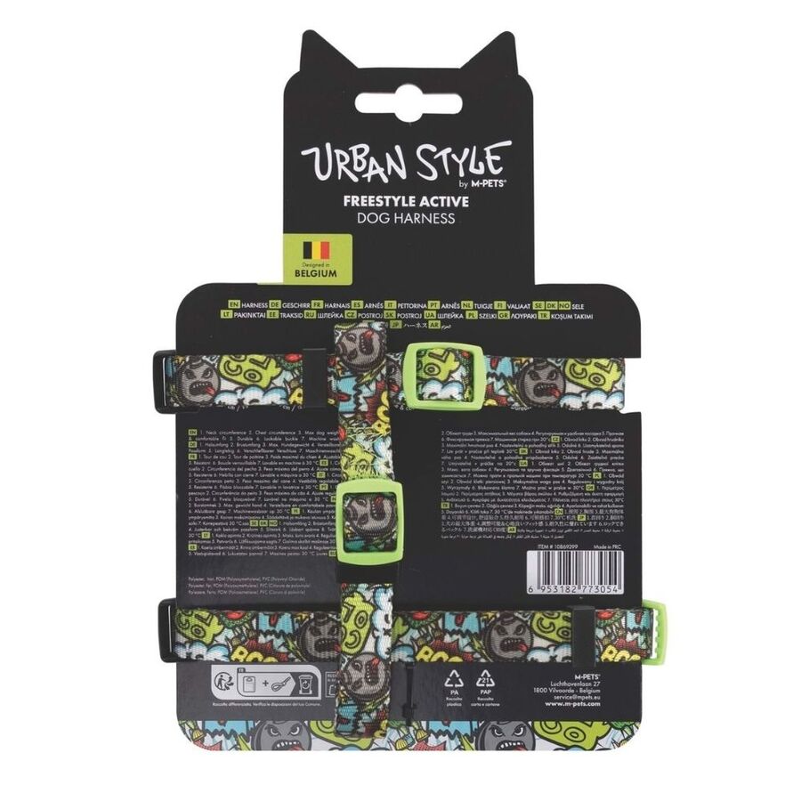M-Pets Urbanstyle Multicolor Active Dog Harness XS