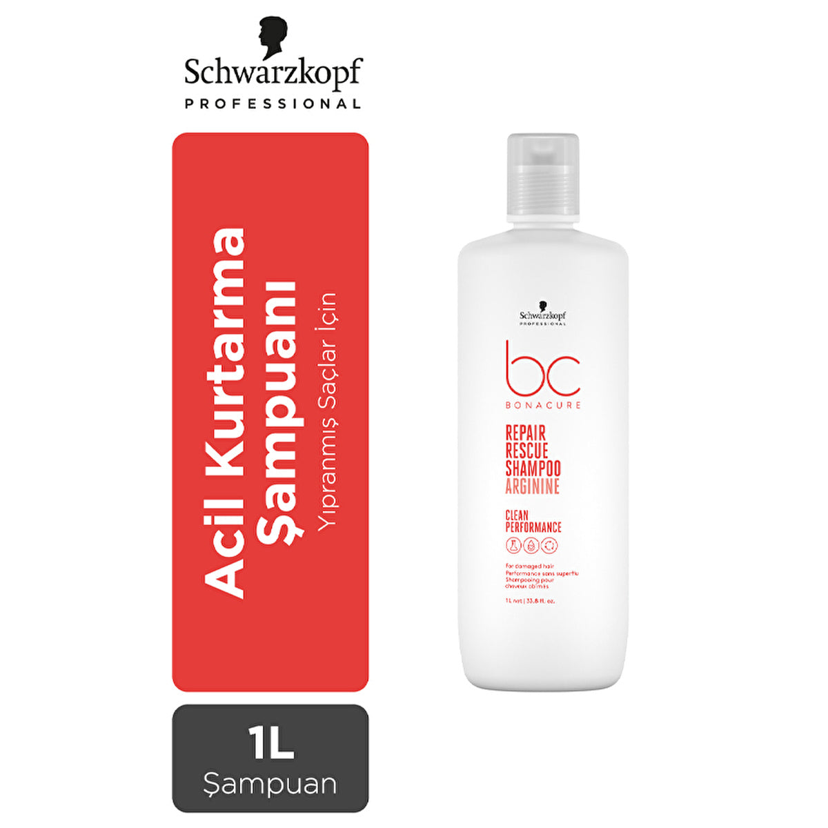 Bonacure Clean Rescue Shampoo 1000ml - Vegan Formula | Damage Repair - Image #6