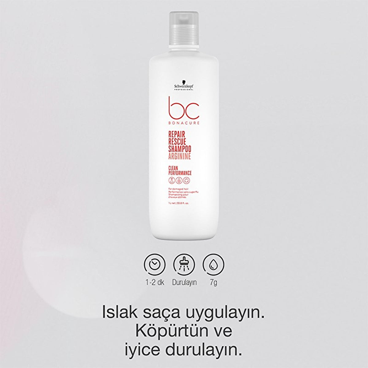 Bonacure Clean Rescue Shampoo 1000ml - Vegan Formula | Damage Repair - Image #3