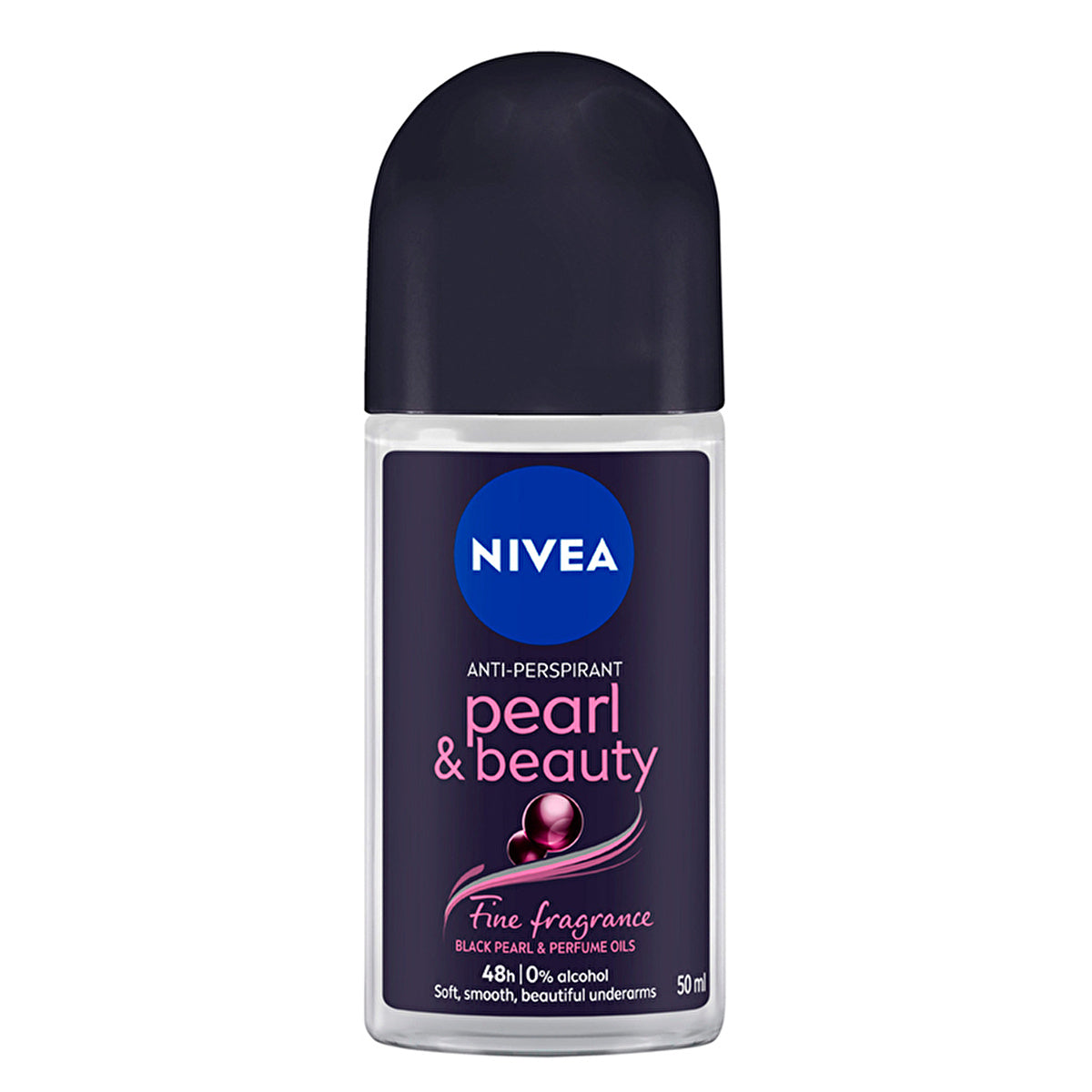 NIVEA Pearl & Beauty Women's Roll-On Deodorant 50ml - Fine Fragrance