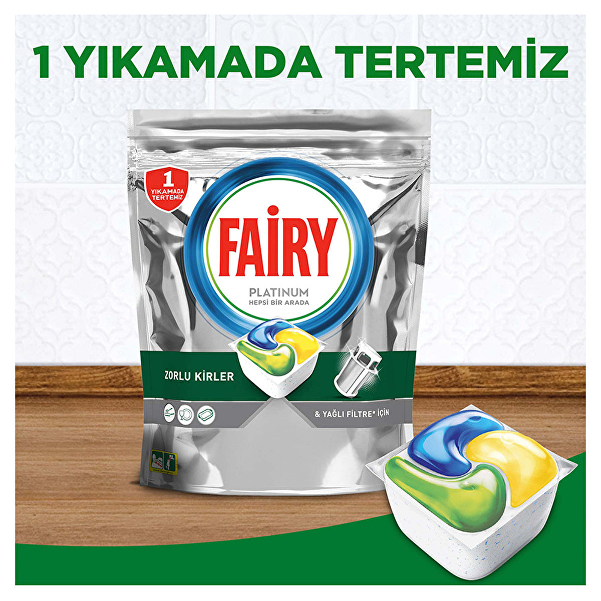 Fairy Platinum Dishwasher Detergent Tablets - Lemon Scent | 43 Washes