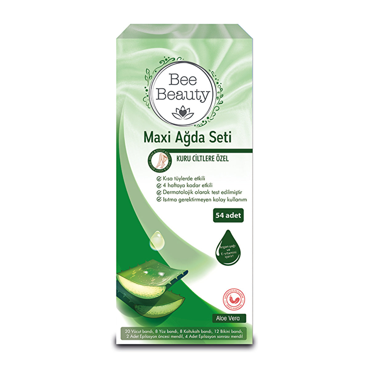 Bee Beauty Maxi Wax Kit Aloe Vera 54 Count - Hair Removal Set - Image #1